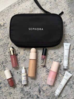 Sephora Makeup Bundle with BRAND NEW Black Travel Makeup Pouch